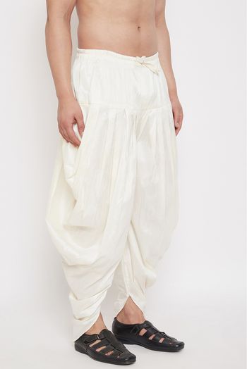 Silk Blend Festival Wear Dhoti In Cream Colour - BM4352212