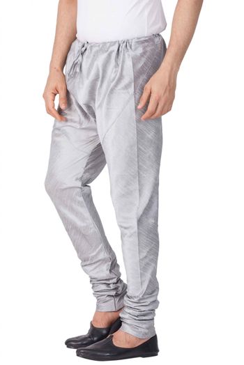 Silk Blend Festival Wear Pajama In Grey Colour - BM4351951