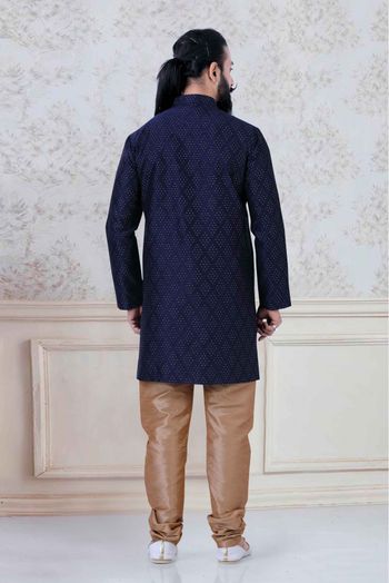 Silk Festival Wear Kurta Pajama In Blue Colour - KP5600034