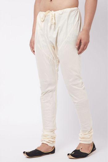 Viscose Blend Festival Wear Pajama In Cream Colour - BM4351943