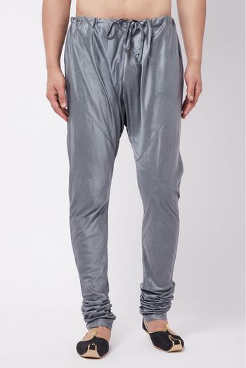 Viscose Blend Festival Wear Pajama In Grey Colour - BM4351941