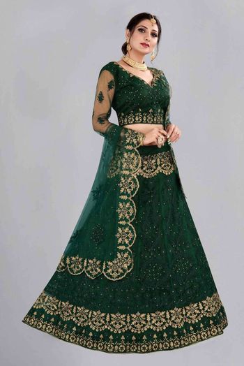 Net Embroidery Lehenga Choli LD5642764