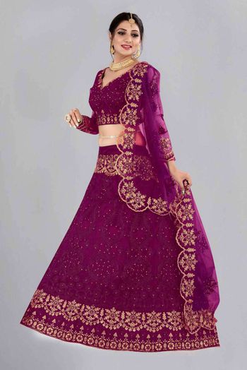 Net Embroidery Lehenga Choli LD5642766