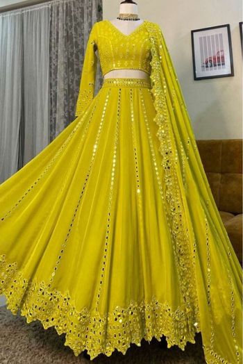 Lemon Green Lehenga Set. – Shyam Narayan Prasad