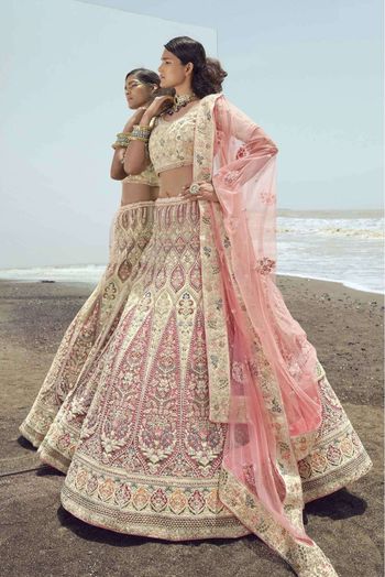 White Colour Georgette Lehenga Choli in Thread Work.