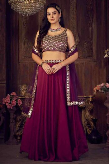 Rangoli Silk Embroidery Lehenga Choli In Purple Colour - LD5680427
