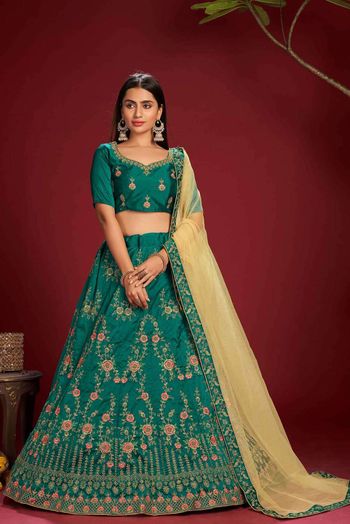 Silk Embroidery Lehenga Choli LD5642739