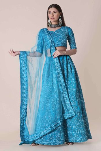 Silk Embroidery Lehenga Choli LD5642752