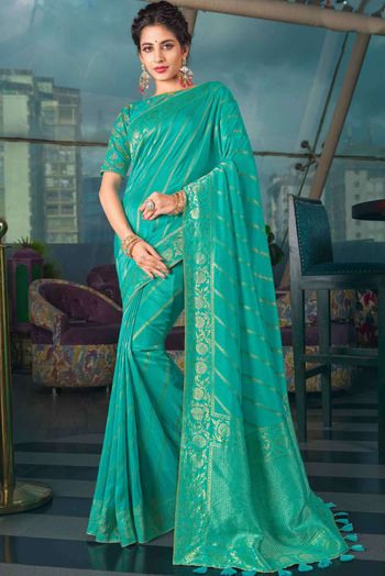 Buy Customized Ready to Wear Saree, Soft Organza Silk, Silver Zari  Embroidery Border Zari Motifs All Over, Plain Semi Silk Blouse, Wedding  Wear Online in India - Etsy