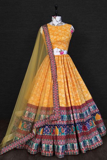 Slik Printed Lehenga Choli LD3880593