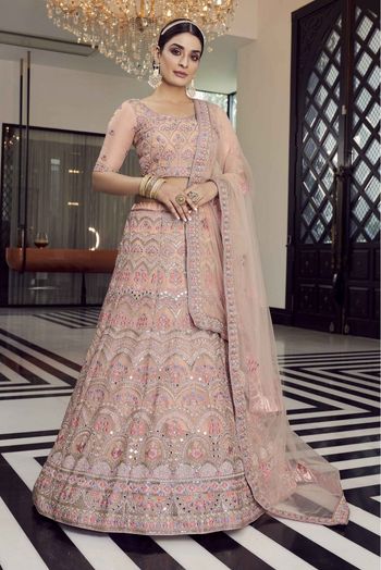 Embroidery Zari With Zarkan With Multithread Touchup Semi Stitched Lehenga  Choli LD02290722 In Multicolour Colour