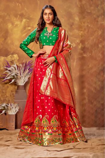 Embroidery Zari With Zarkan With Multithread Touchup Semi Stitched Lehenga  Choli LD02290722 In Multicolour Colour