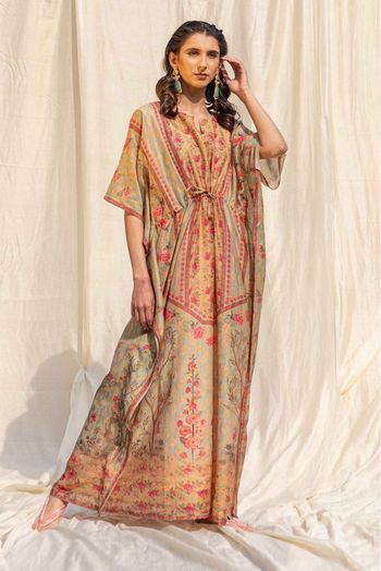 Buy Lace up Caftan Designer Kaftan Dress Beach Party Kaftan Causal Kaftan  for Women Long Silk Kaftans Womens Kaftan Evening Party Wear Kaftan Online  in India - Etsy