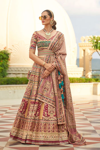 Silk Mirror Work Lehenga Choli LD04370147