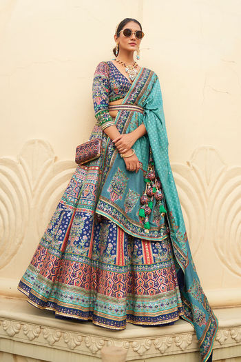 Silk Mirror Work Lehenga Choli LD04370148