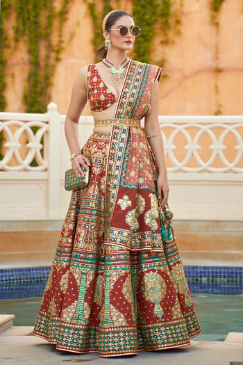 Silk Mirror Work Lehenga Choli LD04370149