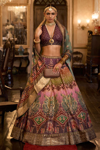 Georgette Lehenga Choli With Sequins Work LD04010189