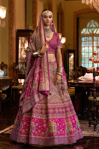 Rajwadi Silk Pink Lehenga Choli In Pink Colour LD01352261 A