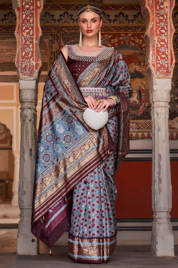 Silk Printed Sarees SR01352194