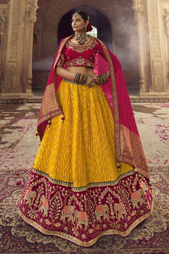 Viscose Mustard Lehenga Choli LD01352244