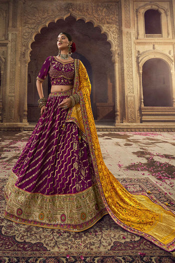 Viscose Violet Lehenga Choli LD01352245