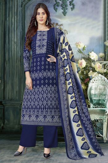 Net Embroidery Palazzo Pant Suit In Sky Blue Colour - SM5630054