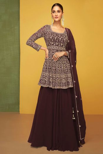 Embroidered Georgette Stitched Salwar Kameez Sm04450834