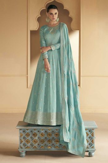 Embroidered Premium Silk Anarkali