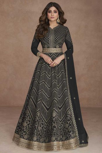 Georgette Embroidered Anarkali Salwar Kameez  SM05540278