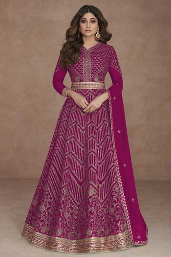 Georgette Embroidered Anarkali Salwar Kameez  SM05540279