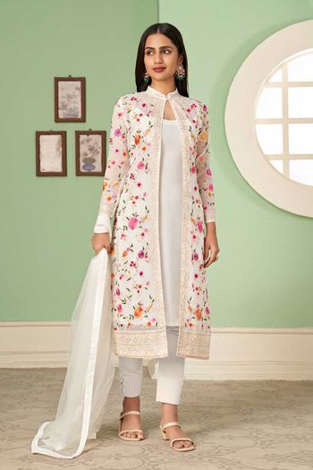 Georgette Embroidered Pakistani Salwar Kameez   SM05540264