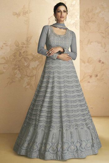 Georgette Embroidery Party Wear Anarkali Salwar Kameez   SM05540241