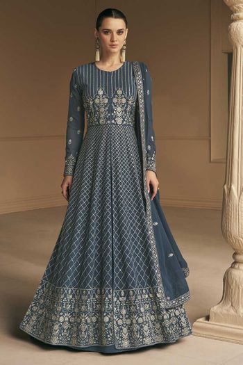 Georgette Stitched Anarkali Salwar Kameez