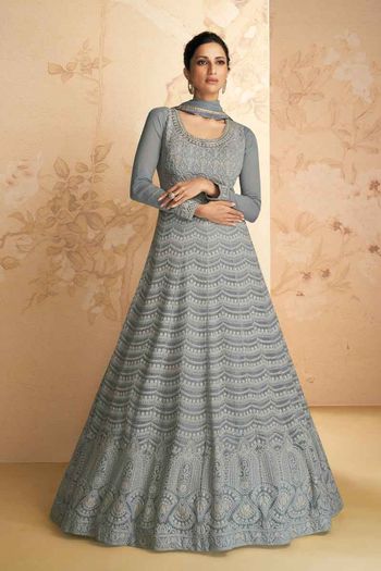 Heavy Thread Embroidery With Cotton Sequins Work Salwar Kameez Sm01352924