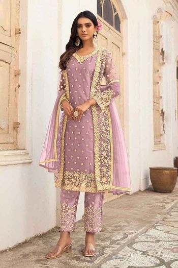 Buy Designer Semi Stitched Salwar Suits Online