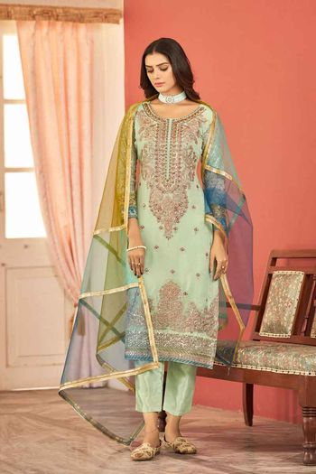 Heavy Thread Embroidery With Diamond Work Salwar Kameez Sm01352828