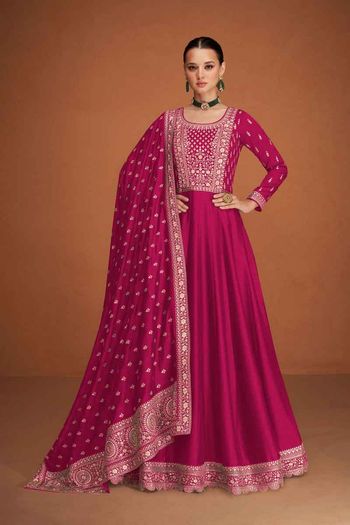 Heavy Thread Embroidery With Sequins Work Salwar Kameez Sm01352874