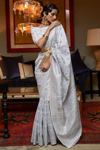 Jacquard Woven Kashmiri Modal Silk Saree With Blouse Sr01352975