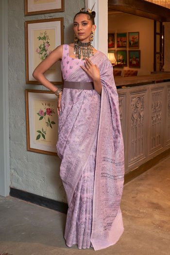Jacquard Woven Kashmiri Modal Silk Saree With Blouse Sr01352978