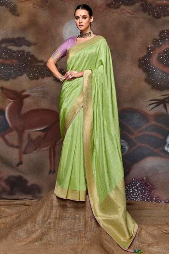 Jacquard Woven With Embroidery Blouse Dola Silk Saree With Blouse Sr01352319