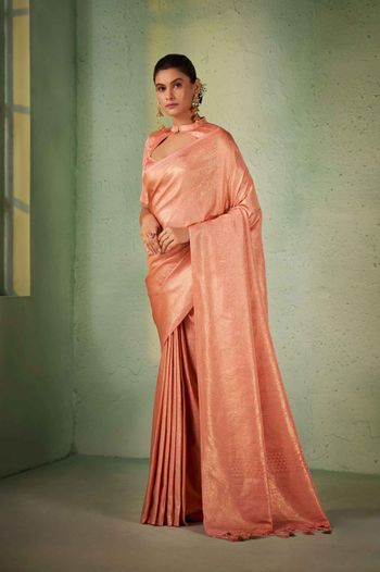 Kanjivaram Silk Zari Weaving Saree With Un-Stitched Blouse Sr03160969