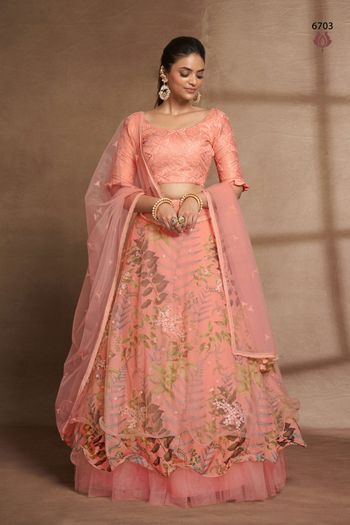 Silk Embroidery Lehenga Choli LD04470338 In Pink Colour