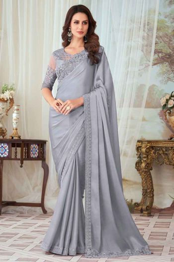 Soft Cotton Plain Saree With Thin Border – ThreadLooms