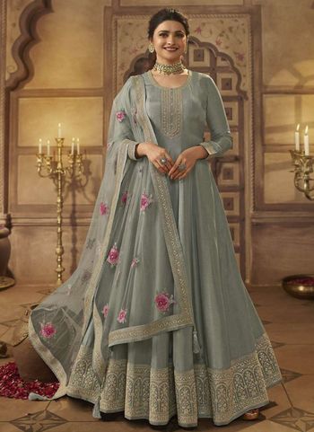 Prachi Desai Dola Silk Embroidery Anarkali Semistitched Suit Sm04451050