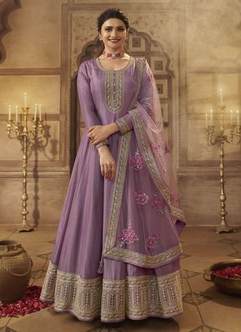 Prachi Desai Dola Silk Embroidery Anarkali Semistitched Suit Sm04451052