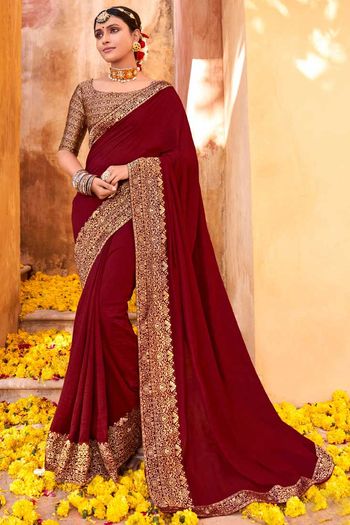 Vichitra Silk Party Wear Saree