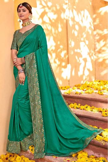 Vichitra Silk Party Wear Saree