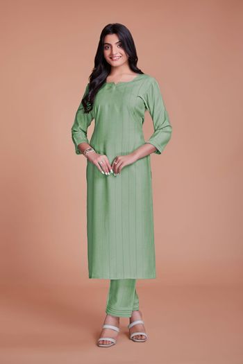 Viscose Plain Fully-Stitched Kurti Kr05730029