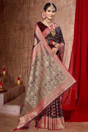 Banarasi Silk Saree with Woven work SR054113599