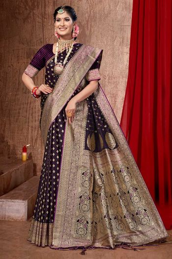 Banarasi Silk Saree with Woven work SR054113597